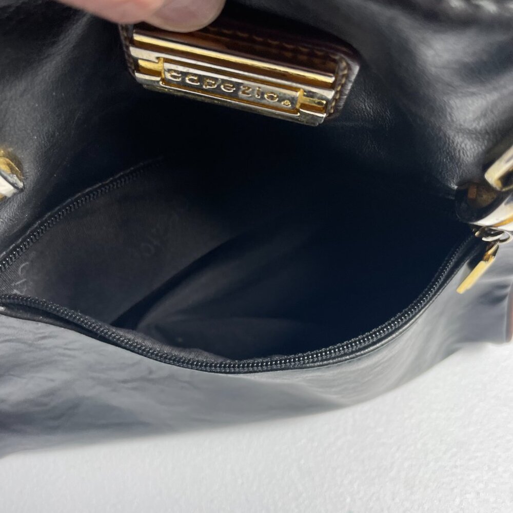 Capezio Black and Brown Leather Shoulder Bag - Picture 2 of 7